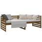 vidaXL Sofá cama de madera maciza de pino marrón miel 80x200 cm