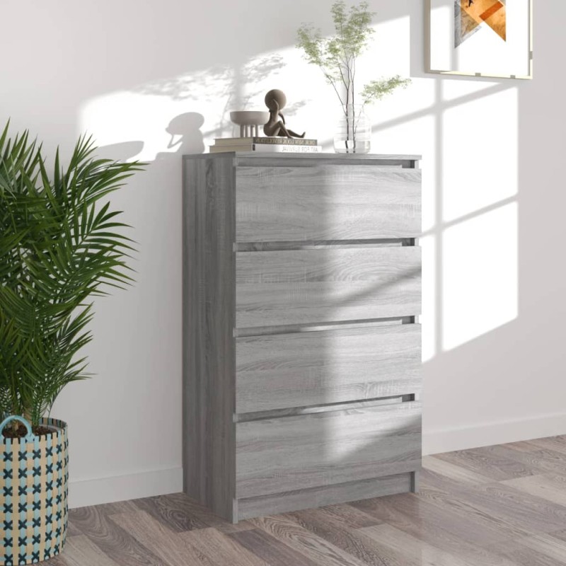 vidaXL Aparador de madera contrachapada Sonoma gris 60x35x98,5 cm vidaXL Aparador de madera contrachapada Sonoma gris 60x35x98,5 cm