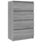 vidaXL Aparador de madera contrachapada Sonoma gris 60x35x98,5 cm vidaXL Aparador de madera contrachapada Sonoma gris 60x35x98,5 cm