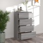 vidaXL Aparador de madera contrachapada Sonoma gris 60x35x98,5 cm vidaXL Aparador de madera contrachapada Sonoma gris 60x35x98,5 cm