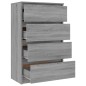 vidaXL Aparador de madera contrachapada Sonoma gris 60x35x98,5 cm vidaXL Aparador de madera contrachapada Sonoma gris 60x35x98,5 cm