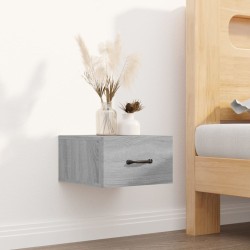 vidaXL Mesita de noche de pared color gris Sonoma 35x35x20 cm  