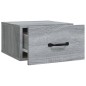 vidaXL Mesita de noche de pared color gris Sonoma 35x35x20 cm vidaXL Mesita de noche de pared color gris Sonoma 35x35x20 cm