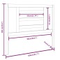vidaXL Cabecero de cama madera maciza de pino 106x4x100 cm vidaXL Cabecero de cama madera maciza de pino 106x4x100 cm