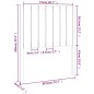 vidaXL Cabecero de cama madera maciza de pino gris 80,5x4x100 cm vidaXL Cabecero de cama madera maciza de pino gris 80,5x4x100 cm