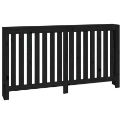 vidaXL Cubierta de radiador madera maciza de pino negro 153x19x84 cm