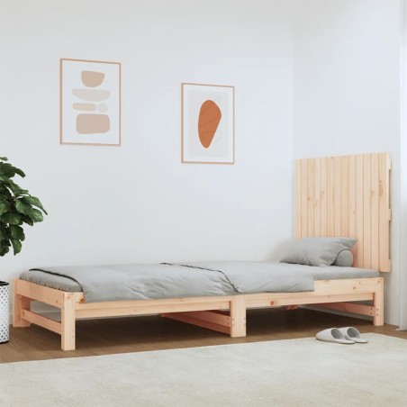 vidaXL Cabecero de cama de pared madera maciza de pino 82,5x3x60 cm