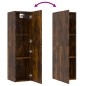 vidaXL Mueble para TV de pared color roble ahumado 30,5x30x110 cm vidaXL Mueble para TV de pared color roble ahumado 30,5x30x110 cm