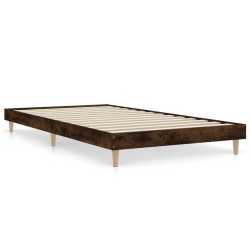 vidaXL Estructura de cama contrachapada roble ahumado 90x200 cm