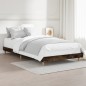 vidaXL Estructura de cama madera contrachapada roble ahumado 90x190 cm