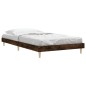 vidaXL Estructura de cama madera contrachapada roble ahumado 90x190 cm