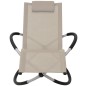 vidaXL Tumbona geométrica de jardín acero color crema vidaXL Tumbona geométrica de jardín acero color crema