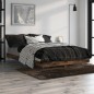 vidaXL Estructura de cama madera contrachapada roble ahumado 120x190cm vidaXL Estructura de cama madera contrachapada roble ahumado 120x190cm