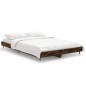 vidaXL Estructura de cama madera contrachapada roble ahumado 120x190cm vidaXL Estructura de cama madera contrachapada roble ahumado 120x190cm