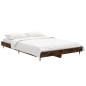 vidaXL Estructura de cama madera contrachapada roble ahumado 120x190cm vidaXL Estructura de cama madera contrachapada roble ahumado 120x190cm