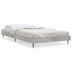 vidaXL Estructura de cama madera contrachapada gris hormigón 100x200cm