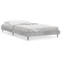 vidaXL Estructura de cama madera contrachapada gris hormigón 100x200cm vidaXL Estructura de cama madera contrachapada gris hormigón 100x200cm