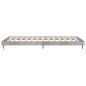 vidaXL Estructura de cama madera contrachapada gris hormigón 100x200cm vidaXL Estructura de cama madera contrachapada gris hormigón 100x200cm