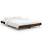 vidaXL Estructura de cama madera contrachapada roble ahumado 135x190cm