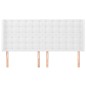 vidaXL Cabecero con orejas de cuero sintético blanco 203x16x118/128 cm vidaXL Cabecero con orejas de cuero sintético blanco 203x16x118/128 cm