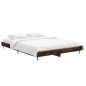 vidaXL Estructura de cama madera contrachapada roble ahumado 135x190cm
