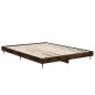 vidaXL Estructura de cama madera contrachapada roble ahumado 135x190cm