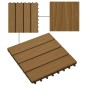 vidaXL Baldosas porche relieve profundo WPC 30x30 cm 1 m² teca 11 uds vidaXL Baldosas porche relieve profundo WPC 30x30 cm 1 m² teca 11 uds