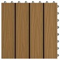vidaXL Baldosas porche relieve profundo WPC 30x30 cm 1 m² teca 11 uds vidaXL Baldosas porche relieve profundo WPC 30x30 cm 1 m² teca 11 uds