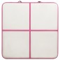 vidaXL Esterilla inflable de gimnasia con bomba PVC rosa 200x200x15 cm