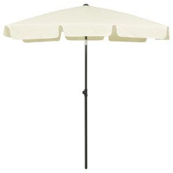 vidaXL Sombrilla de playa arena amarillo 180x120 cm 