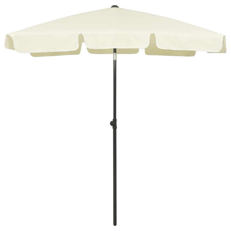 vidaXL Sombrilla de playa arena amarillo 180x120 cm vidaXL Sombrilla de playa arena amarillo 180x120 cm