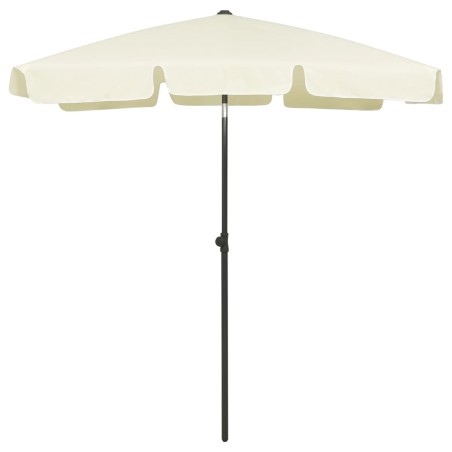 vidaXL Sombrilla de playa arena amarillo 180x120 cm 