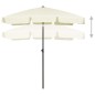 vidaXL Sombrilla de playa arena amarillo 180x120 cm vidaXL Sombrilla de playa arena amarillo 180x120 cm