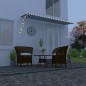 vidaXL Toldo retráctil con LED azul y blanco 400x150 cm vidaXL Toldo retráctil con LED azul y blanco 400x150 cm