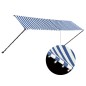 vidaXL Toldo retráctil con LED azul y blanco 400x150 cm vidaXL Toldo retráctil con LED azul y blanco 400x150 cm