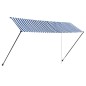 vidaXL Toldo retráctil con LED azul y blanco 400x150 cm vidaXL Toldo retráctil con LED azul y blanco 400x150 cm