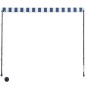 vidaXL Toldo retráctil con LED azul y blanco 400x150 cm vidaXL Toldo retráctil con LED azul y blanco 400x150 cm