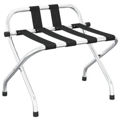 vidaXL Soporte para maletas con respaldo plateado 56x39x52 cm 