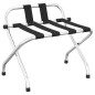 vidaXL Soporte para maletas con respaldo plateado 56x39x52 cm vidaXL Soporte para maletas con respaldo plateado 56x39x52 cm