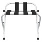 vidaXL Soporte para maletas con respaldo plateado 56x39x52 cm vidaXL Soporte para maletas con respaldo plateado 56x39x52 cm
