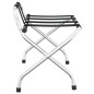 vidaXL Soporte para maletas con respaldo plateado 56x39x52 cm vidaXL Soporte para maletas con respaldo plateado 56x39x52 cm