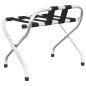 vidaXL Soporte para maletas con respaldo plateado 56x39x52 cm vidaXL Soporte para maletas con respaldo plateado 56x39x52 cm