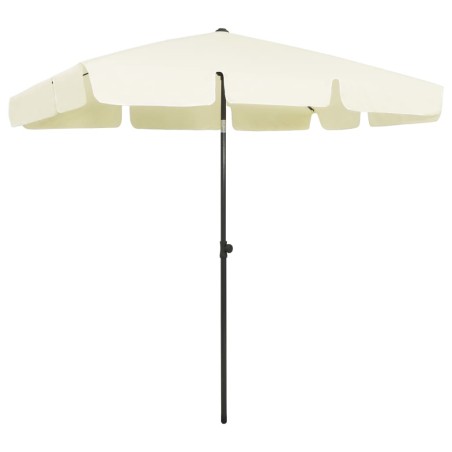 vidaXL Sombrilla de playa amarillo arena 200x125 cm