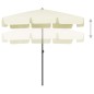 vidaXL Sombrilla de playa amarillo arena 200x125 cm vidaXL Sombrilla de playa amarillo arena 200x125 cm