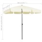 vidaXL Sombrilla de playa amarillo arena 200x125 cm vidaXL Sombrilla de playa amarillo arena 200x125 cm