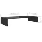 vidaXL Soporte para TV/Elevador monitor cristal negro 70x30x13 cm vidaXL Soporte para TV/Elevador monitor cristal negro 70x30x13 cm