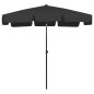 vidaXL Sombrilla de playa negra 200x125 cm vidaXL Sombrilla de playa negra 200x125 cm