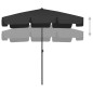 vidaXL Sombrilla de playa negra 200x125 cm vidaXL Sombrilla de playa negra 200x125 cm