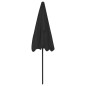 vidaXL Sombrilla de playa negra 200x125 cm vidaXL Sombrilla de playa negra 200x125 cm