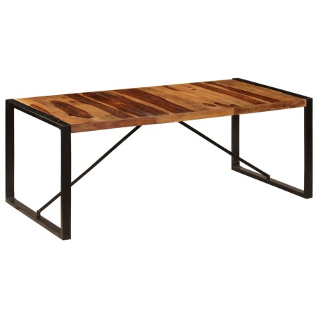 vidaXL Mesa de comedor de madera maciza de sheesham 200x100x75 cm 